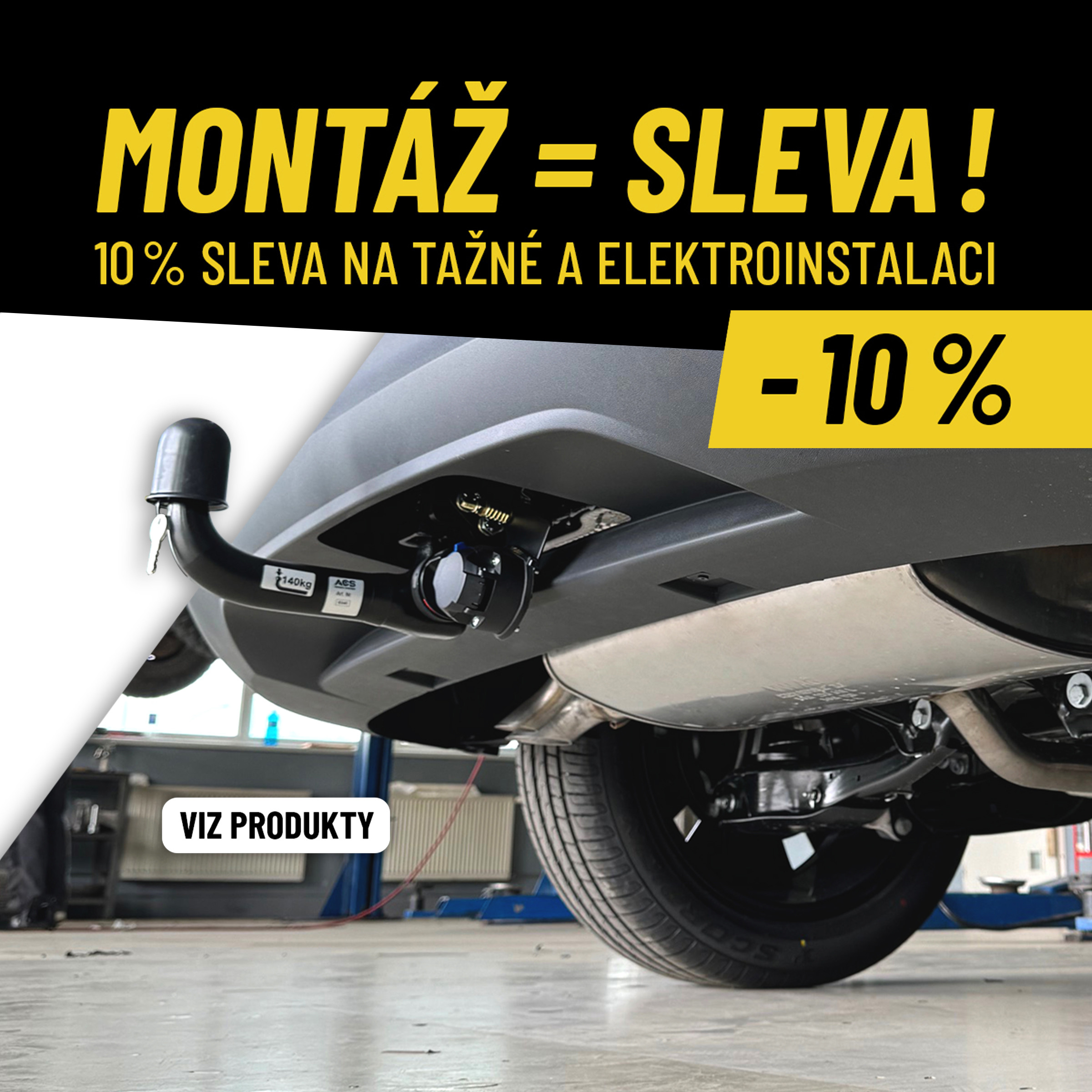 Sleva 10% pri montáži tažných zařízení